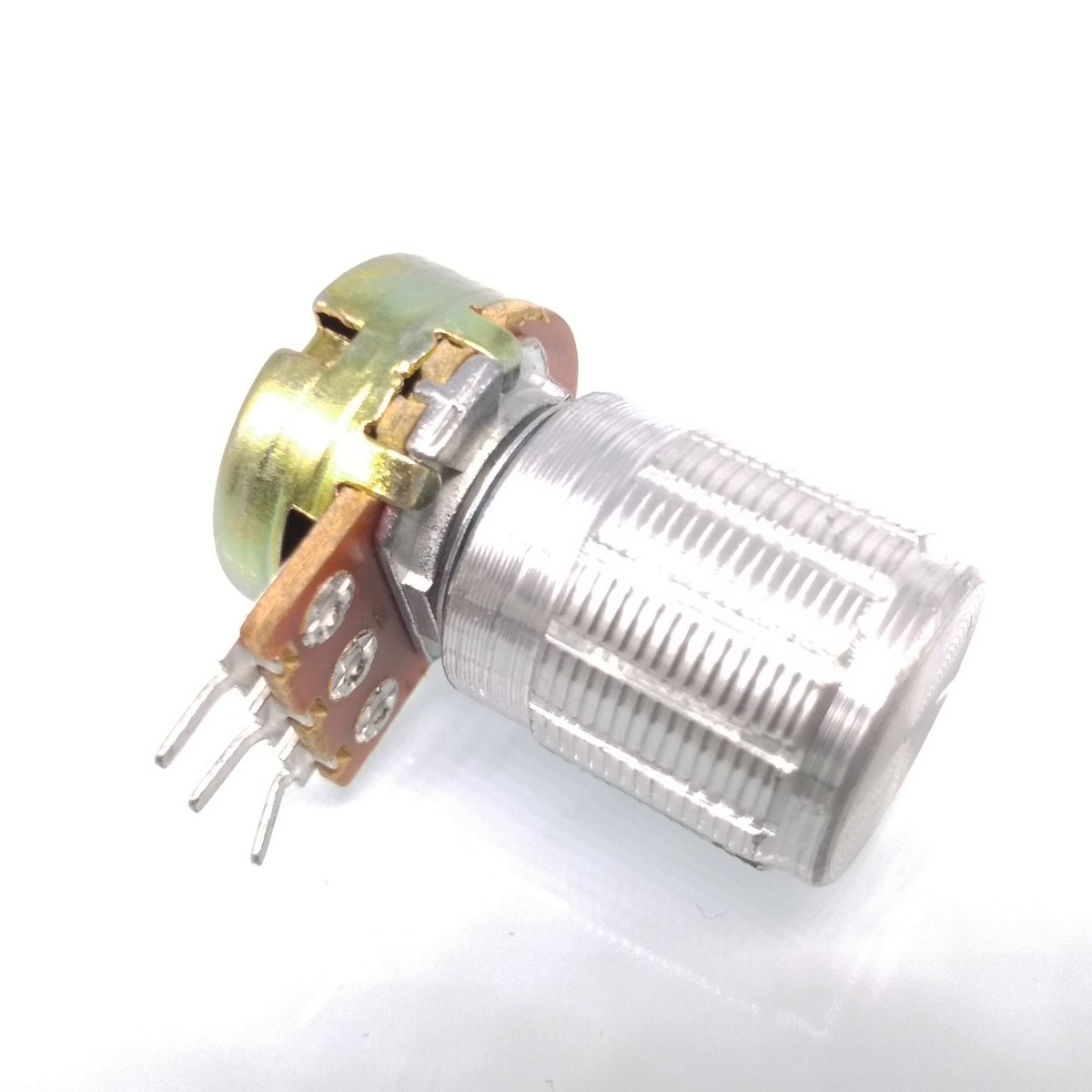 10K B10K Linear Taper Rotary Potentiometer – 10 Units, With Silver Knobs, US Stock