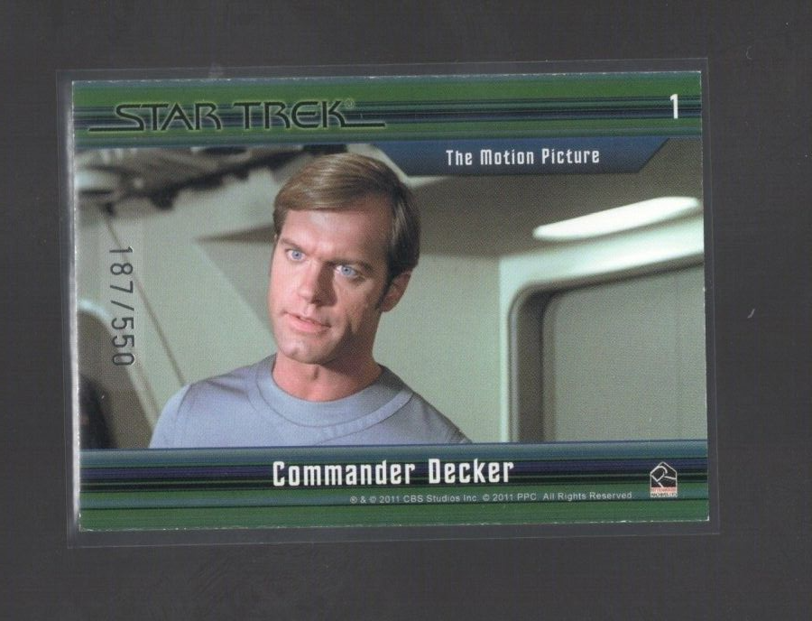 2011 STAR TREK CLASSIC MOVIES HEROES & VILLAINS #1 COMMANDER DECKER 187 ...