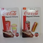 Lot Of 2 New  Vintage Coca Cola Magnets Packs 2" Can Cup Popcorn Hotdog
