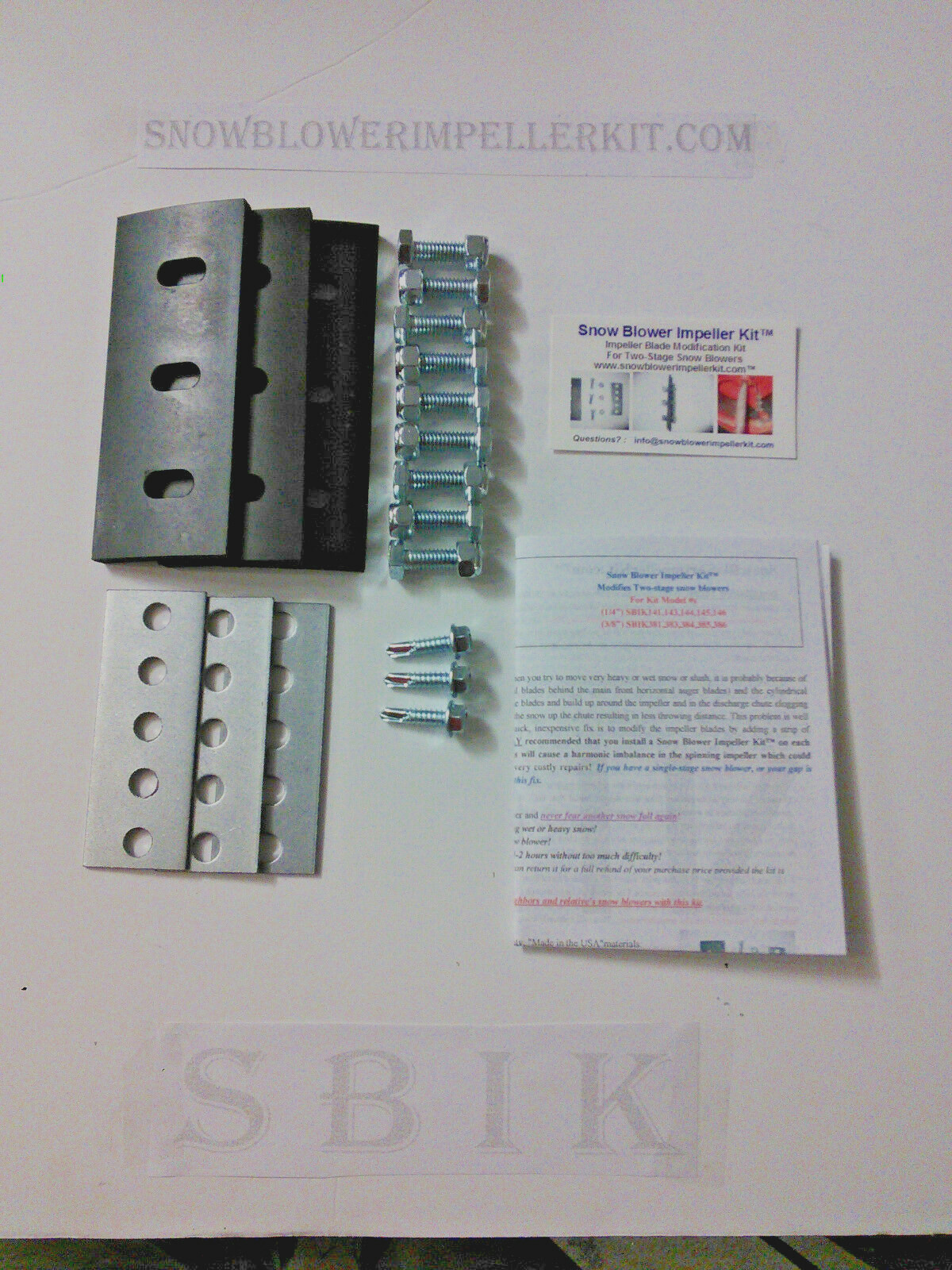 SNOW BLOWER IMPELLER KIT™ 3/8" HD 3Blade Universal Modifies 2Stage