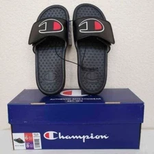 New Champion Unisex Slides Sandals Black Men's Size 6 (Women's Size 8)