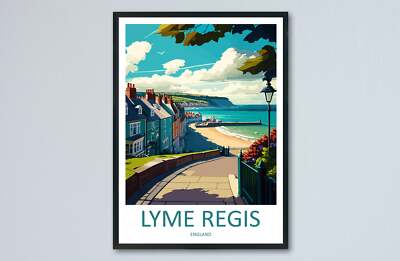 Lyme Regis Travel Print Wall Art Lyme Regis Wall Hanging Home Décor Lyme Regis G
