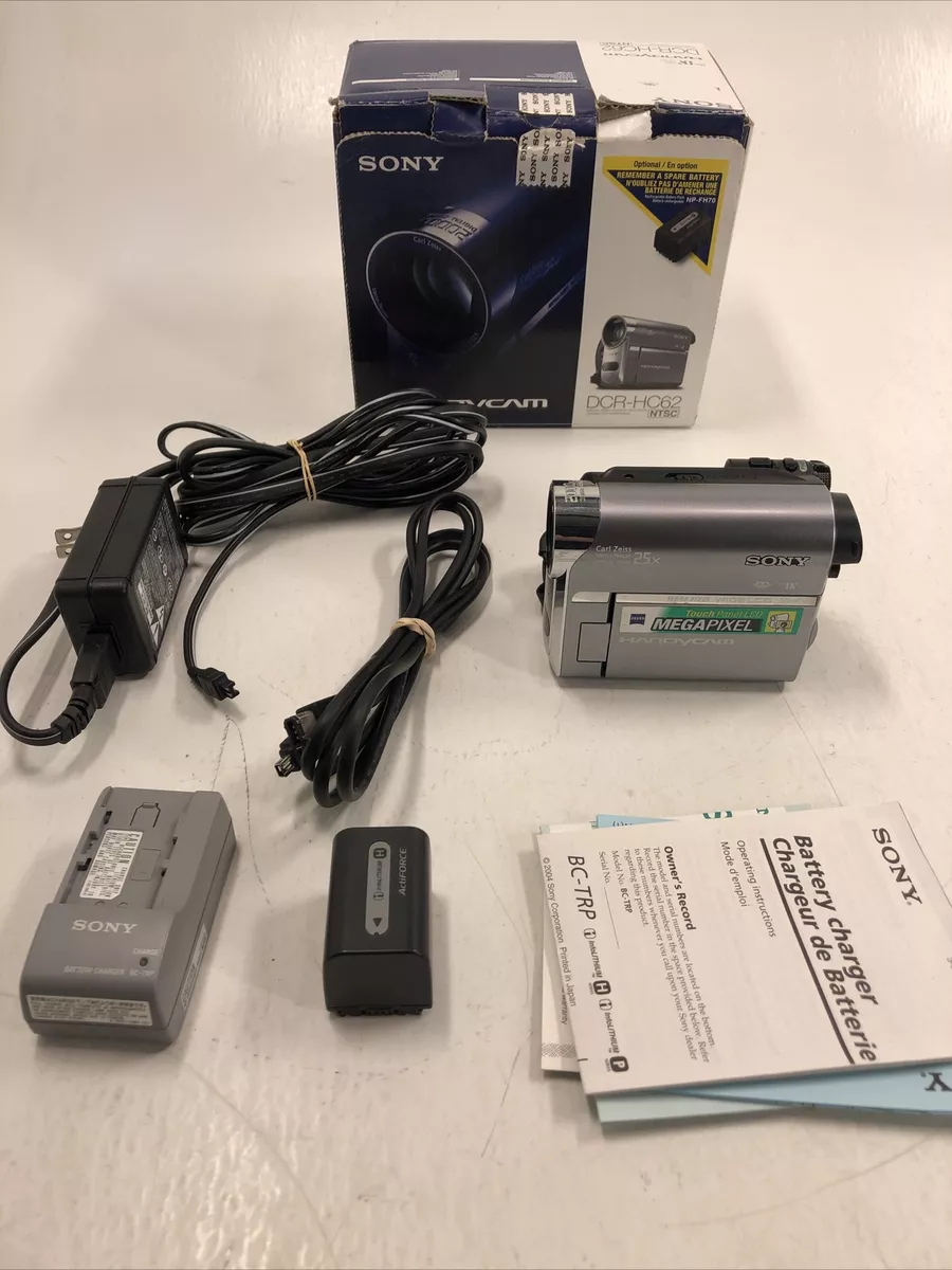 Sony DCR-HC62 Mini DV Camcorder, Extra Battery, Ac Adaptor, Charger, Manuals