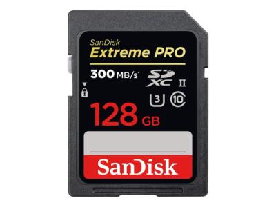 SanDisk 128GB Extreme PRO SD SDXC Card 300MB/s Class 10 UHS-II U3 4K Memory BULK