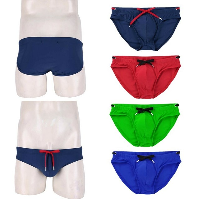 Men's Removeable Padded Bulge Pouch Swimwear Swimsuit Drawstring