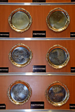 Set 6 Sottobicchieri Acciaio Inox Anni '70 Vintage Originale