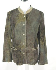 Country Lodenfrey Jacket 10 Womens Distressed Paisley Corduroy Steampunk Blazer