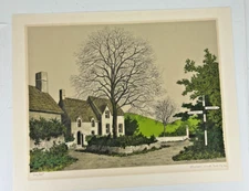 Denis Paul Noyer Signed & Numbered Lithograph Crossroads To Inglesham Village