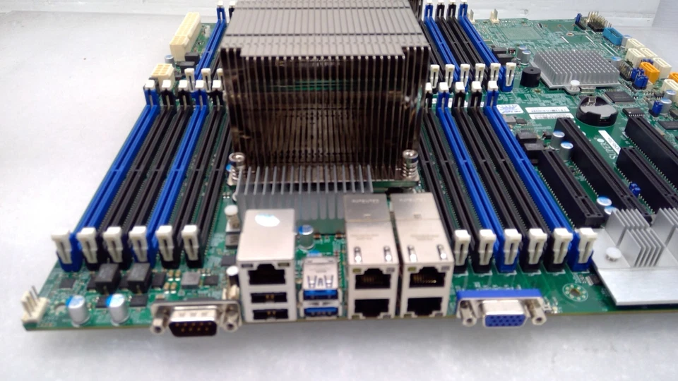 Supermicro X10DRI-T4+ INTEL Motherboard + Heatsink With  I/O Shiel and Heat sink - Image 3 of 4