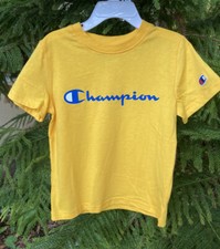 NWT Champion Boys Short Sleeve Logo T-Shirt Team yellow Size 5