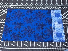Handmade pillowcase queen size cotton Blue black roses flowers floral