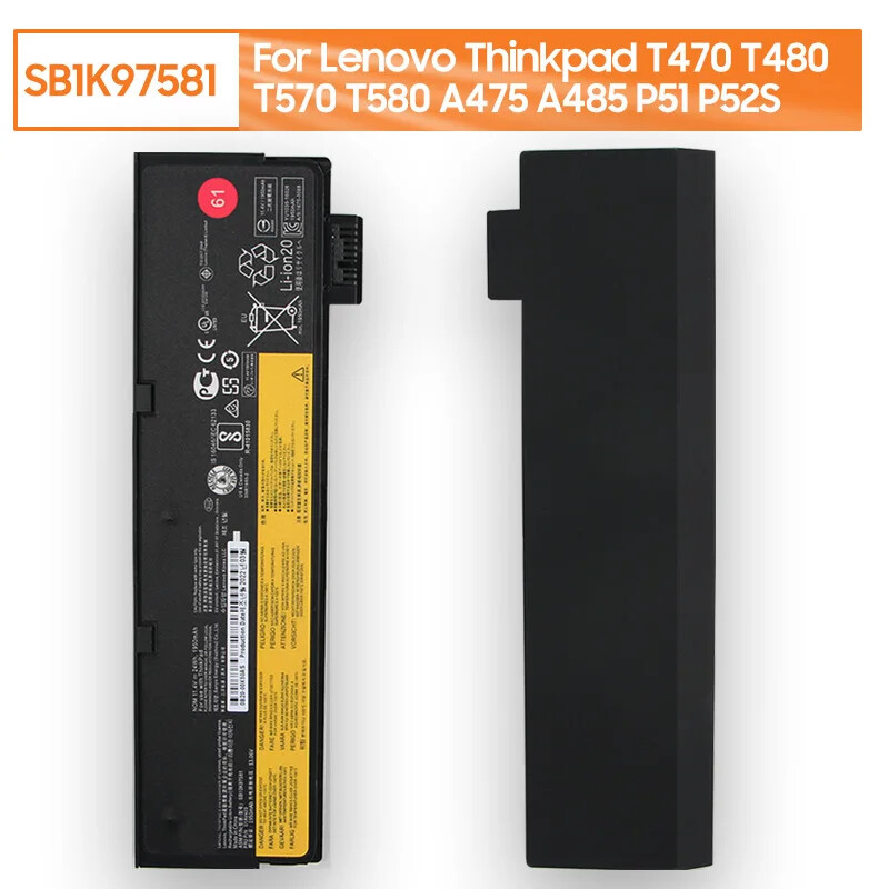 Battery SB1K97581 For Lenovo Thinkpad T580 T470 T570 T480 A475 A485 P51 P52S 61+