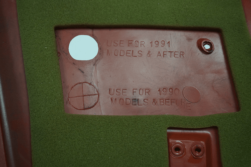 1990-1992 Chevy Corvette C4 Rear Right Halo Roof Trim Panel Flame Red 12509351 - Picture 7 of 9