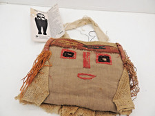 Vintage Chancay Burial Doll Peru Purse Hanging Folk Art