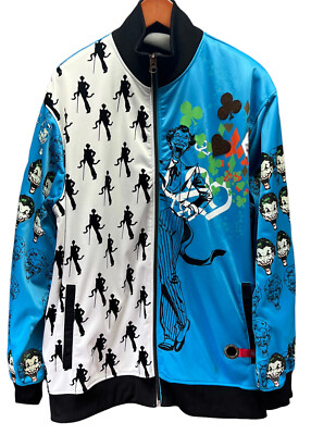 DC COMICS L29 TURQUOISE JOKER BOMBER JACKET SIZE 2XL MENS BATMAN NORMAL MAN