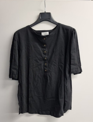 Karmanos Organic Cotton Puff Sleeve Henley Tee G. Label by Goop