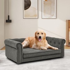 Elevated Dog Sofa Bed for Large Dogs 200 Lbs, 31" Memory Foam w/Washable Fabric
