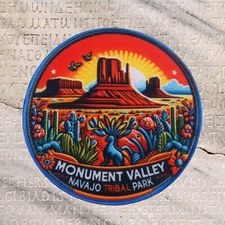 Monument Valley State Park Patch Iron-on Applique Nature Badge, Desert