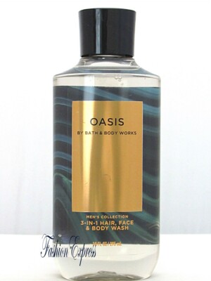 BATH & BODY WORKS OASIS MEN'S 3-IN-1 HAIR FACE BODY WASH 10 FL OZ