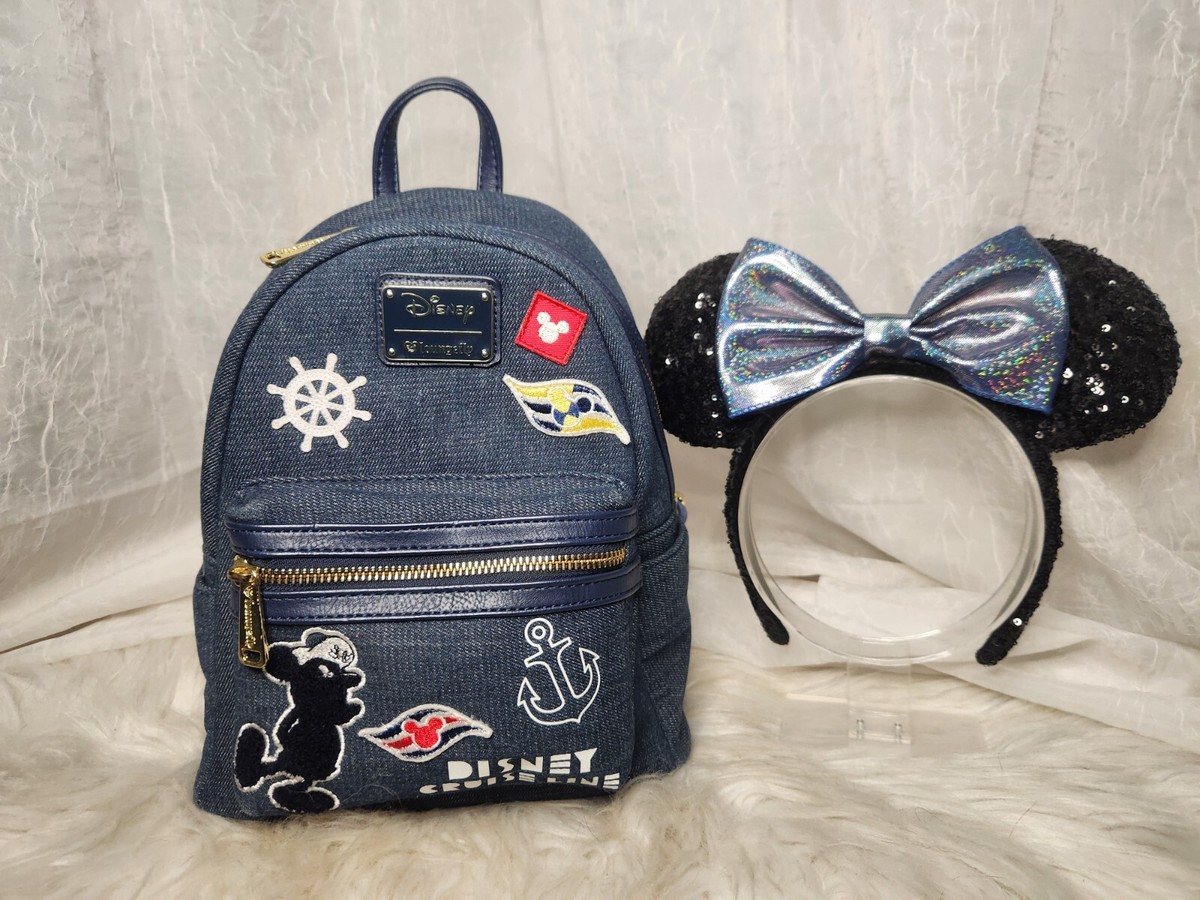 Loungefly Disney Cruise Line DCL Heart Logo Canvas Bag and 