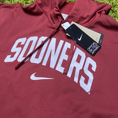 Nike Dri Fit Hoodie Oklahoma Sooners Performance On Field Sweatshirt Mens  Medium