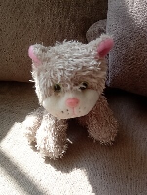 Chad Valley Katze Kätzchen Plüschtier weiches Beanie Spielzeug 6 Zoll