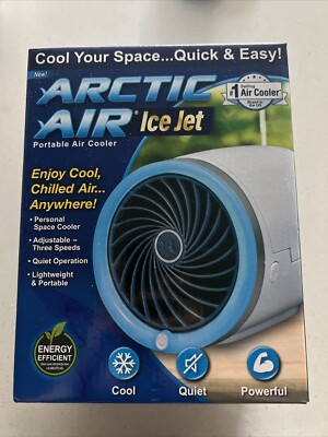 Arctic Air Ice Jet Personal Room Cooler, 3-Speed with Reusable Ice