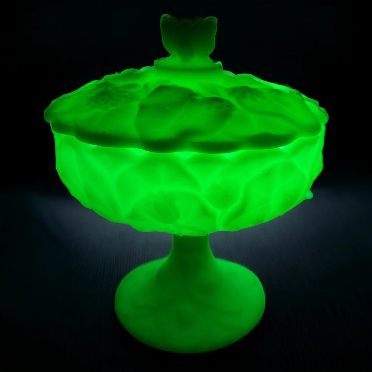 Fenton uranium glass candy dish Housewares