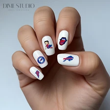 Buffalo Bills Football Nail Decals Waterslide Nail Art
