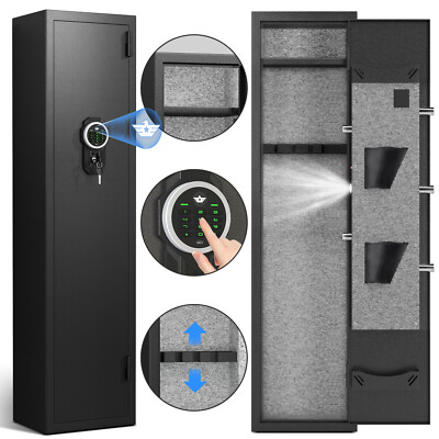 2 Rifle Gun Safe Digital Quick Access Long Gun Safe for Home Rifle and Shotgun
