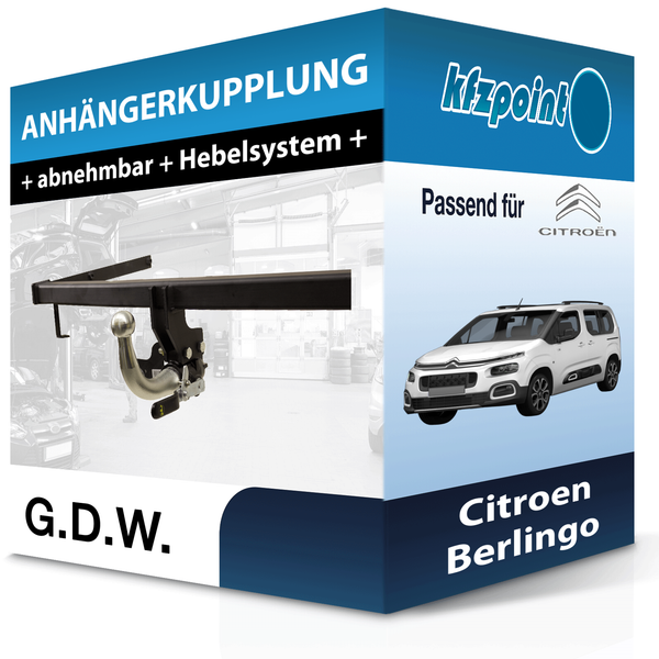 G.D.W. AnhäNgekupplung Abnehmbar Passend für Citroen Berlingo 06.2018-Jetzt Neu-image