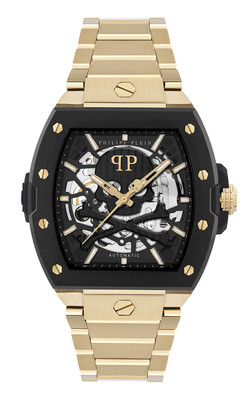 Philipp Plein Gold Mens Analogue Watch The $keleton2.0 PWJFA0625