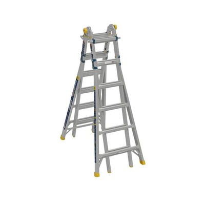 5 in 1 Multi Position Pro 26 ft. Reach Aluminum Adjustable Multi Position Ladder