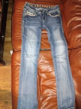 Men's Rock Revival  Blue Skinny Jeans Sz 27