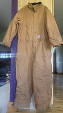 Carhartt Coverall Mens 3XL Brown Insulated Quilted Lined NWT USA