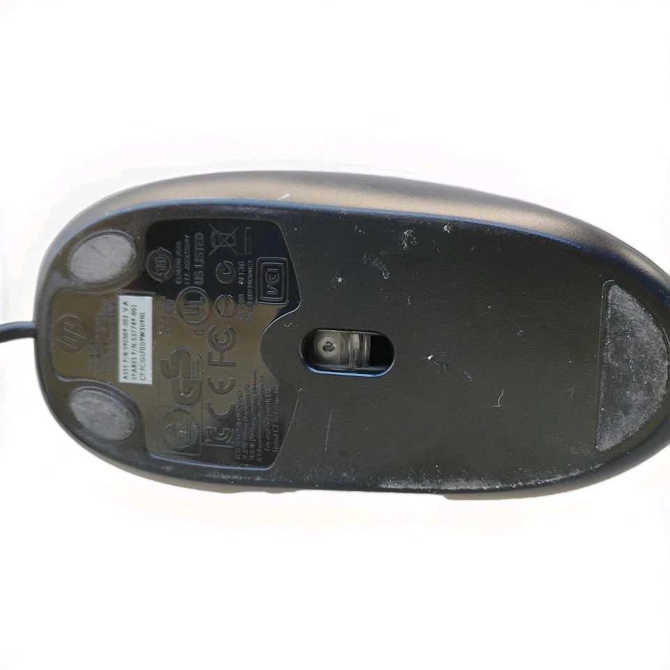 HP Computer Mouse Part #: 537749-001 USB Wired OPTICAL Mouse - Image 3 of 3