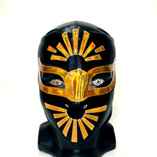 Mistico Wrestling Lucha Libre Costume Cosplay Mask Mascara Luchador Black  Gold