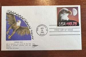 US Scott #2122 $10.75 Eagle Gill Craft Express Mail FDC-1985