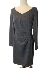 Lauren by Ralph Lauren Charcoal Midi Dress NWT Sz.8