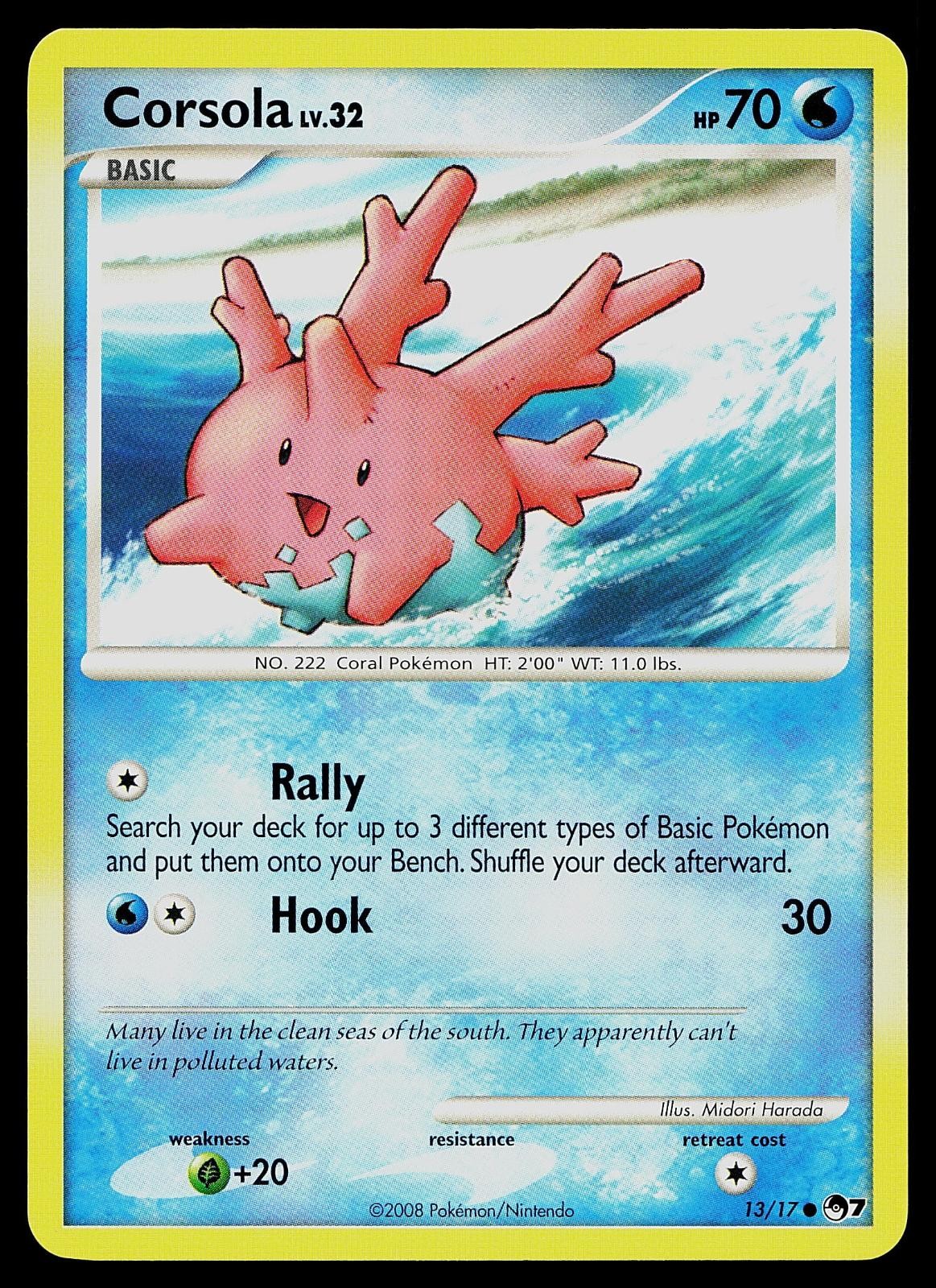 Pokemon Card - Corsola POP Series 7 13/17 Common