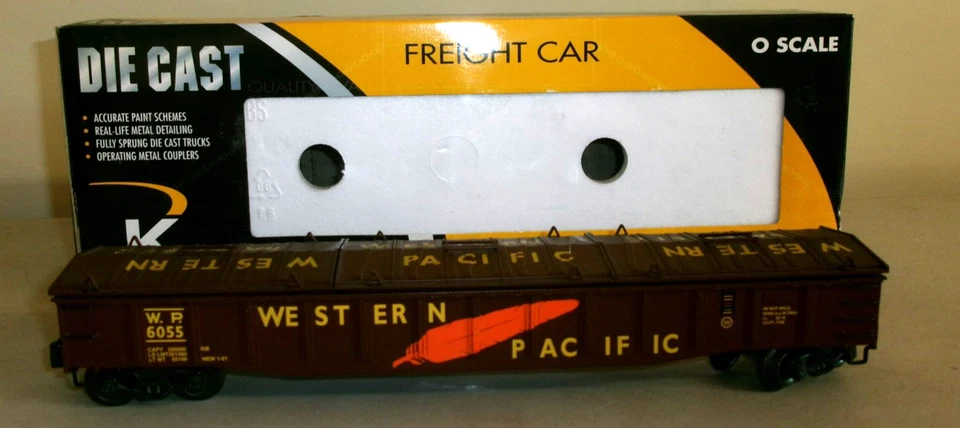 K-Line Trains Western Pacific Die Cast Gondola with Roof Covers Item #K652-2171 - Image 3 of 4