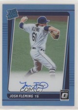 2021 Panini Donruss Optic Carolina Blue Prizm 3/35 Josh Fleming #RRS-JF Auto s1i
