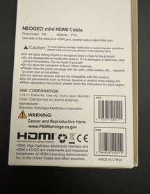 NEOGEO mini HDMI Cable Neo Geo Mini HDMI Cable 2m 