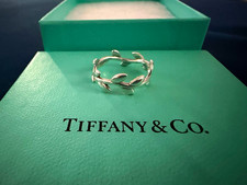 Tiffany & Co. Paloma Picasso 925 Sterling Silver Leaf Band Ring Size L 1/2