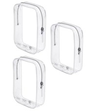 3 Packing Cubes 1 Quart Size Travel Bag TSA Approved Toiletry Bag Clear Small...
