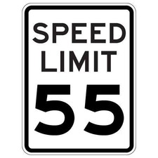New Metal Sign Aluminum R2 1 55 MPH Speed Limit H.I.P. Signs 12x8 inches
