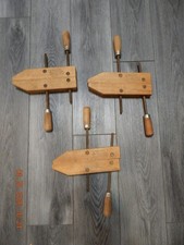 LOT OF 3 10" Jorgensen Wood Hand Screw Clamps 1-0 Chicago - Made in the USA