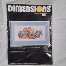 Dimensions Counted Cross Stitch SpringTime Terrace Geranium Garden Glam Grannyco