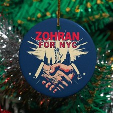 Zohran for NYC Ceramic Christmas Ornament - Unity and Hope Inspired Keepsake