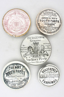 VINTAGE c1900s FIVE DAMAGED POT LIDS THAT HAVE BEEN FOUND BURIED